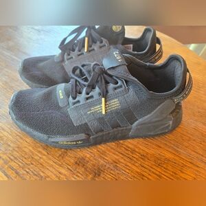Adidas NMD_R1 V2 'Black Gold Metallic' Women's Size 6